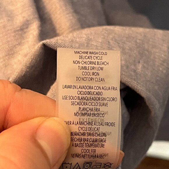 Calvin Klein Women’s Midi Belted Shirt Dress Short Sleeve Blue Chambray Sz 24W - Picture 8 of 9